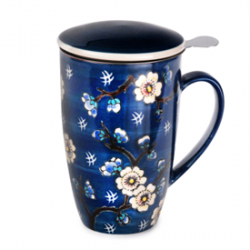 TAZA CON INFUSOR FLORES